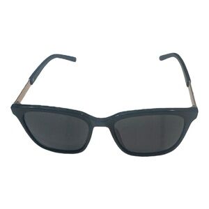 Vintage Style Black Sunglasses with Gold Metal Accents Classic Design